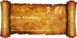 Kren Csongor névjegykártya